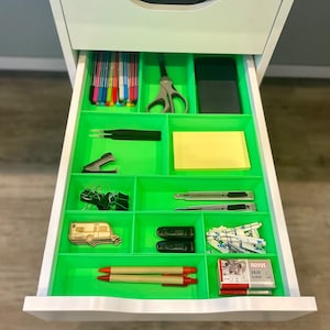 Für IKEA ALEX Ordnungssystem Einsätze Schublade Schubladeneinsätze Organizer Grün