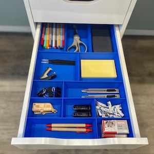 Für IKEA ALEX Ordnungssystem Einsätze Schublade Schubladeneinsätze Organizer Blau