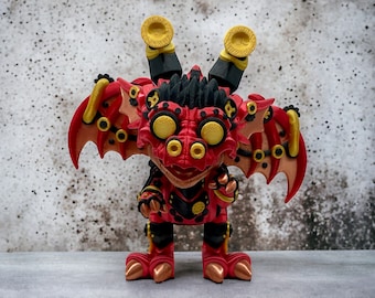 Articulated Dragon | Multicolored | Fidget | 3D Decoration | Metal Titanium | Steampunk Dragon