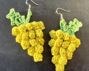 Crochet Earrings Pattern PDF (English) - Grape Earrings
