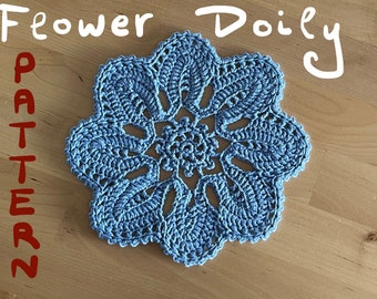 Flower Doily Crochet Pattern English PDF