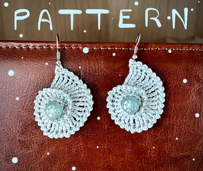 Seashell Earrings Crochet Pattern