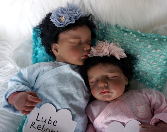 18Inch Twins Silicone Reborn Baby Doll Lifelike Full Body Doll Newborn Girl  Gift