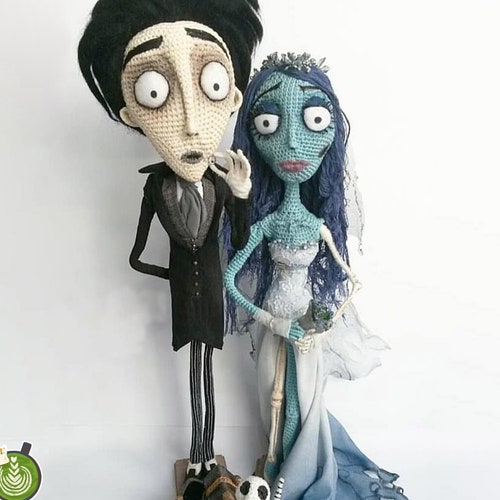 Emily and Victor Crochet Toy Corpse Bride Inspired Doll - Etsy Emily and Victor Crochet Toy Corpse Bride Inspired Doll - Etsy