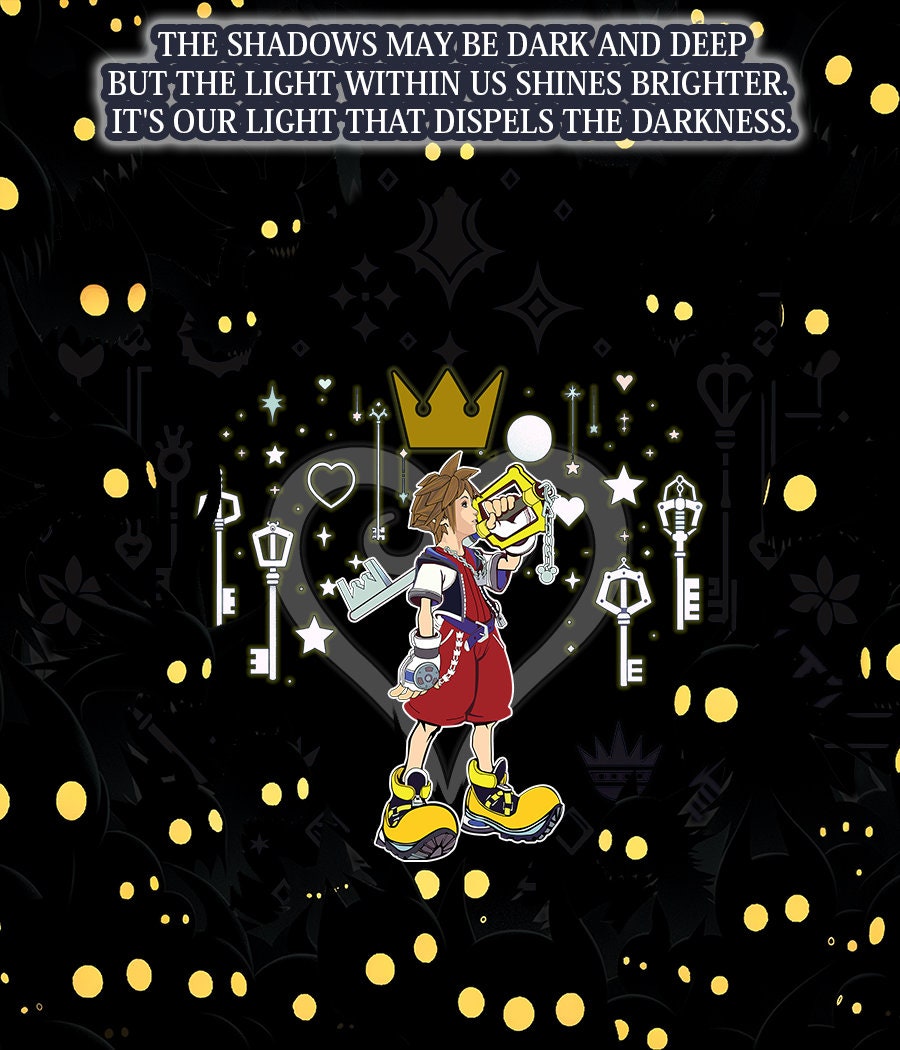 Kingdom Hearts Art Print – Light Vs Darkness, Gamer Decor (digital ...