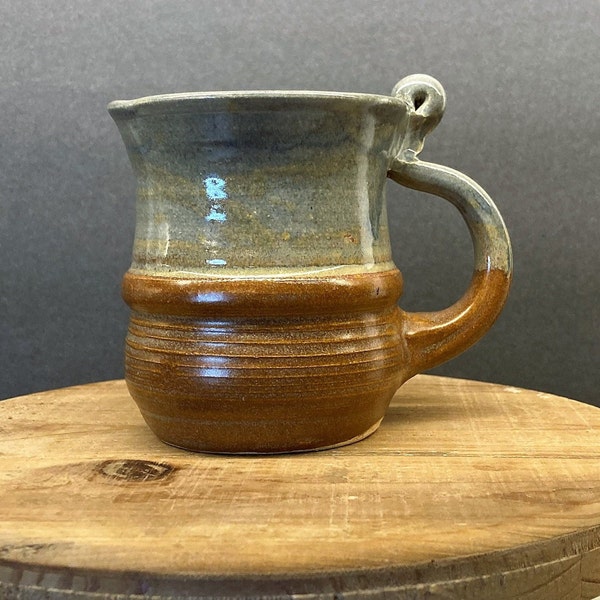 Ceramic Handled Mug, Handmade Earth Toned Handled Ceramic Mug, Artisan Made Pottery Mug, Coffee Lover Earthy Mug, Stoneware Pottery Mug