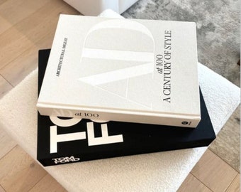 Scatola per libri decorativa di lusso AD Architect, copertina rigida di Tom Ford, scatola per libri apribile, decorazione per tavolino, libro falso, allestimento di libri