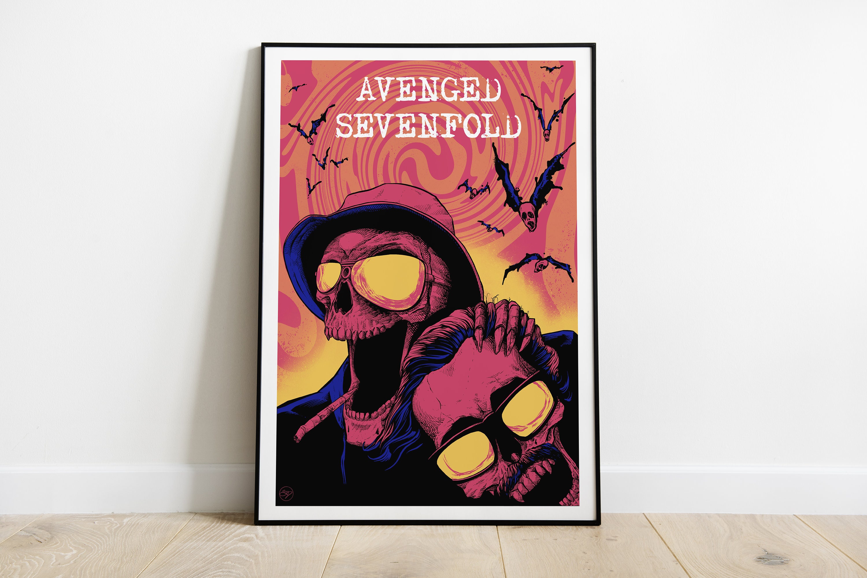 Avenged Sevenfold Afterlife Vinyl Record Song Lyric Print - Red Heart Print