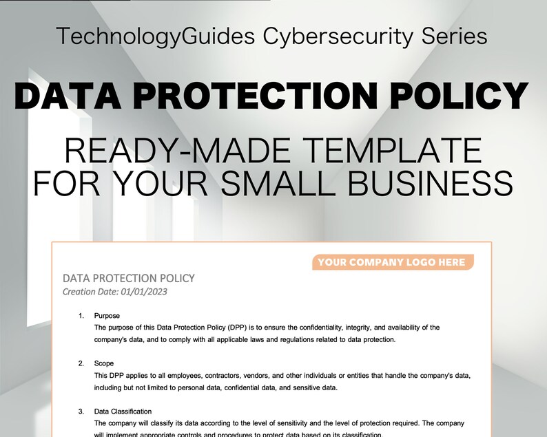 Easy Data Protection Policy Template Cybersecurity for Your Business Easy Data Protection Policy Template Cybersecurity for Your Business