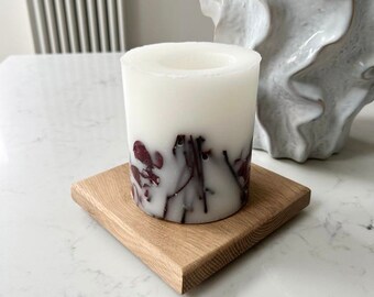 Solid Oak candle holder