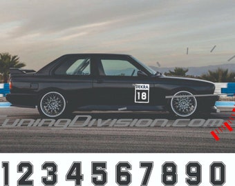 DEKRA racing number for BMW sticker Circuit sticker Nurburgring sticker for Audi sticker Racing decal Vinyl stickers