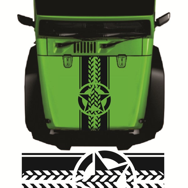 Military star sticker tyre sticker for  Jeep Hood sticker Tj JK CJ YJ Wrangler for Cherokee for Ford Off Road