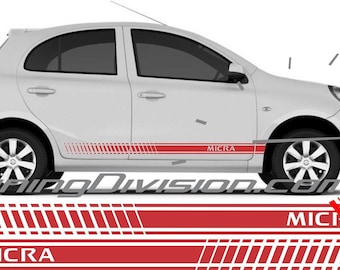 Nissan Micra side stripes  K10 K11 K11C K12 K12C K13 Vinyl stickers for NIssan stickers Micra stickers