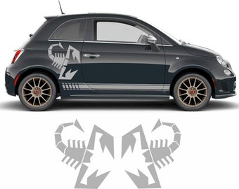 Sticker Abarth for Fiat sticker Scorpion Sticker Car Side Stripe Sticker Italian for Fiat 500 595 Racing stripes Abarth side sticker decal