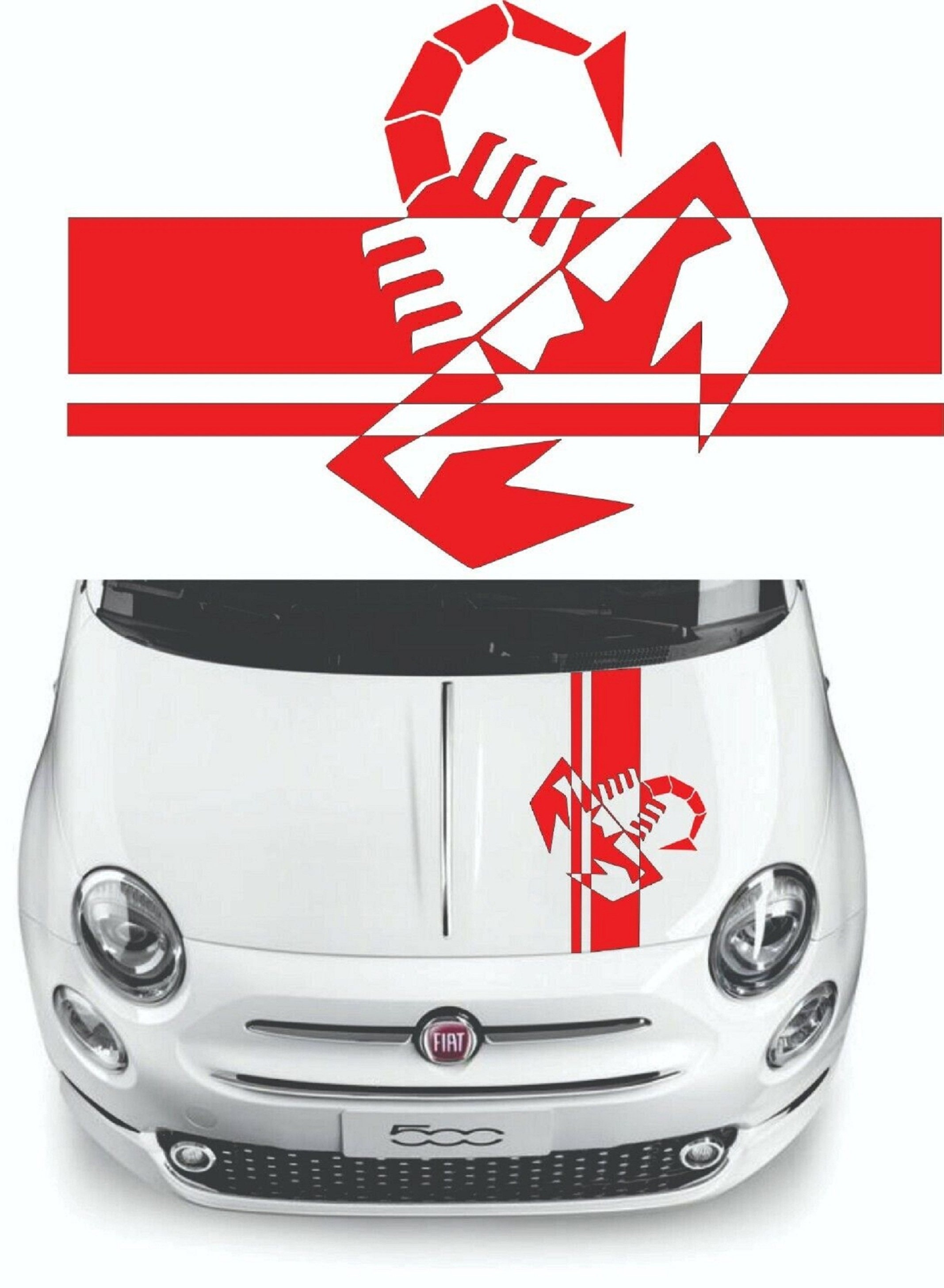 Switching bag for Fiat 500 Abarth 07 + leather Italian 500 logo + frame