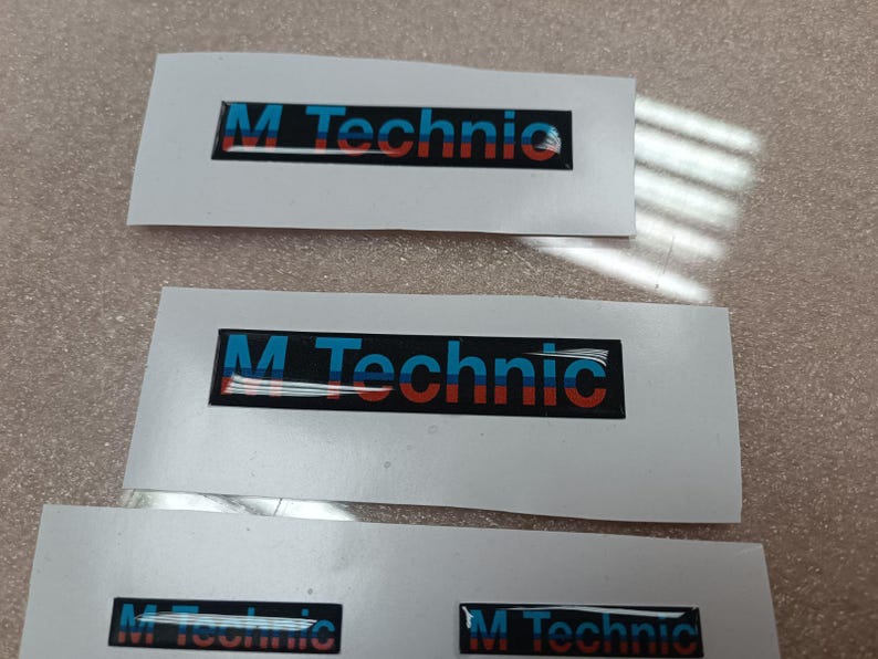 Domed Sticker for Bmw E30 M Technic Black Body Kit Decal E24 E28 M Tech ...