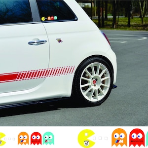 Pacman Sticker Fiat Abarth Sticker Abarth eating M, AMG and RS 595 for Fiat 500  Funny Sticker