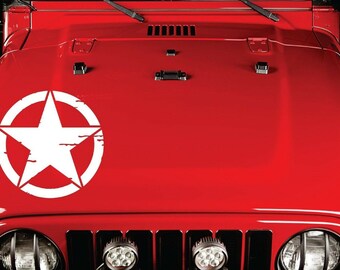Universal Star sticker for  Jeep Hood sticker Tj JK CJ YJ Wrangler for Cherokee for Ford Off Road Universal sticker