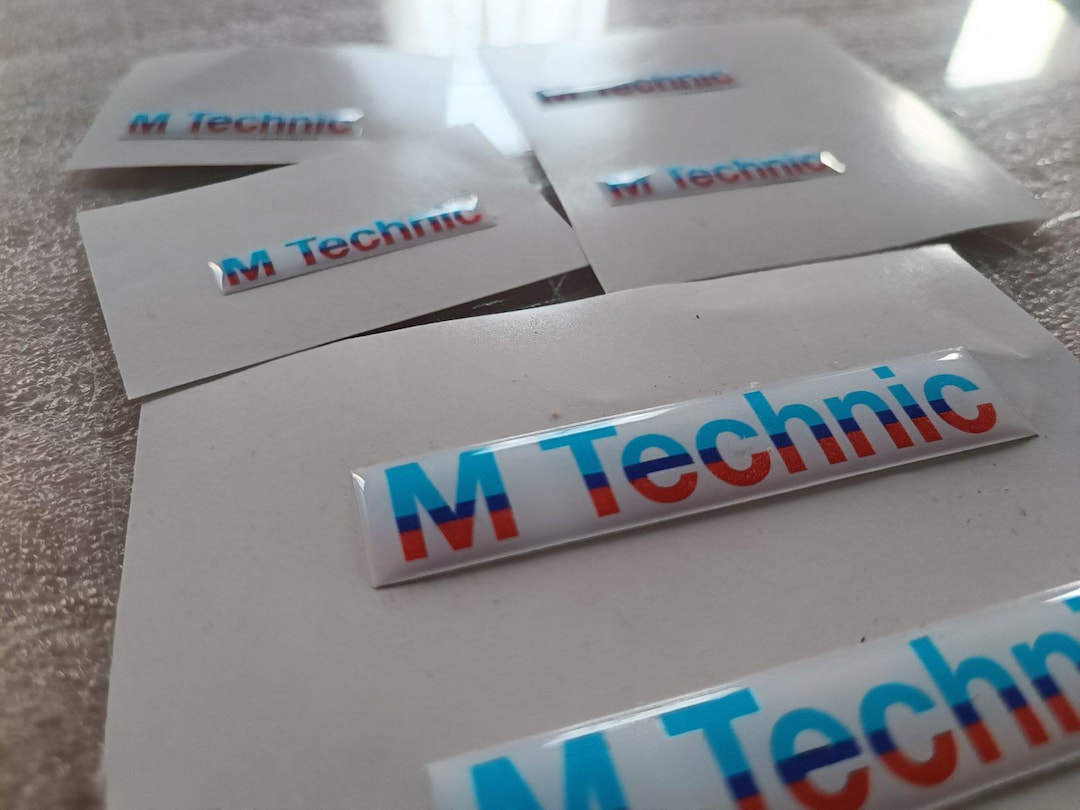 Domed Sticker for Bmw E30 M Technic Black Body Kit Decal E24 E28 M Tech ...
