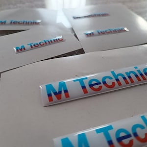 Domed Sticker for bmw  E30 M technic black Body Kit Decal E24 E28  M tech  51121919155 FOR M tECHNIC 1 ONLY