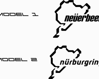 Nürburgring-klistermärke Neurbeen-klistermärke för BMW Audi Subaru Opel Honda Race-klistermärke kretsklistermärke