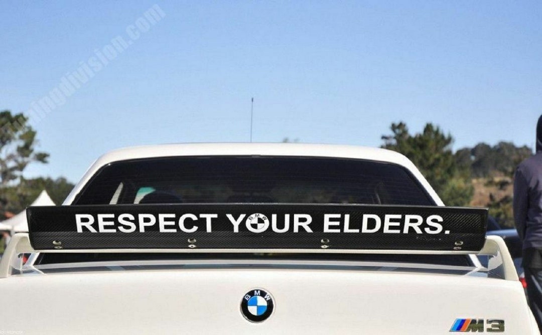 Respect Your Elders Sticker for BMW E30 E36 Mpower Sticker E34 E46 ALL ...