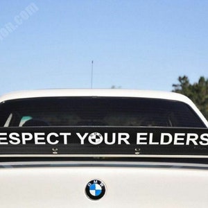 Respect Your Elders-sticker voor BMW E30 E36 MPower Sticker E34 E46 ALLE BMW-modellen:
