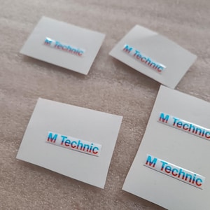 Domed Sticker for bmw  E30 M technic black Body Kit Decal E24 E28 Original M tech  51121919155
