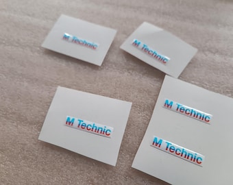 Domed Sticker for bmw  E30 M technic black Body Kit Decal E24 E28 Original M tech  51121919155