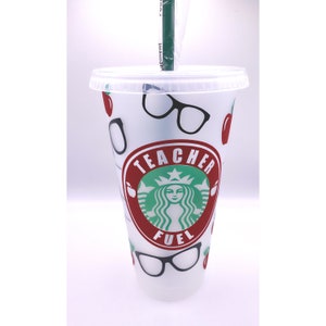 Teacher Fuel Starbucks Venti Cold Cup | Personalisierter Starbucks Cup | Personalisiertes Geschenk | Lehrer Geschenk