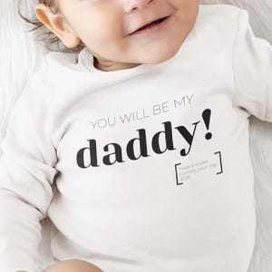 Personalized Baby Bodysuit | Dad Father Daddy Gift | Pregnancy Announcement | Birth Gift Daddy Papa | Printed Baby Bodysuit