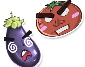 Angry Vegetable Vinyl Stickers
