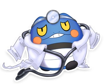 Pokemon Dr. Croagunk Vinyl Sticker