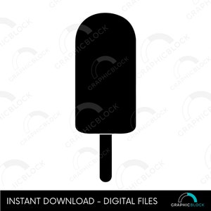 Popsicle Ice Cream SVG, Summer PNG, Vector, Cricut Cut File, Print Silhouette Eps Dxf, Clip Art Ice Cream Shape Outline, Digital Download