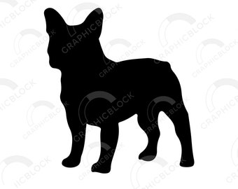 フレンチブルドッグ SVG、PNG、カッティングデジタルファイル