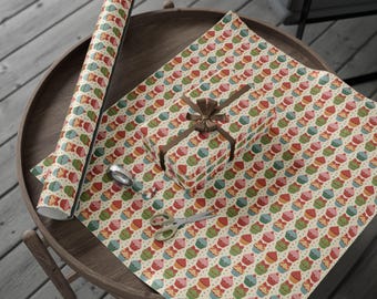 Cupcake Wrapping Paper, Birthday Gift Wrap, Dessert Theme, Celebration Party Paper