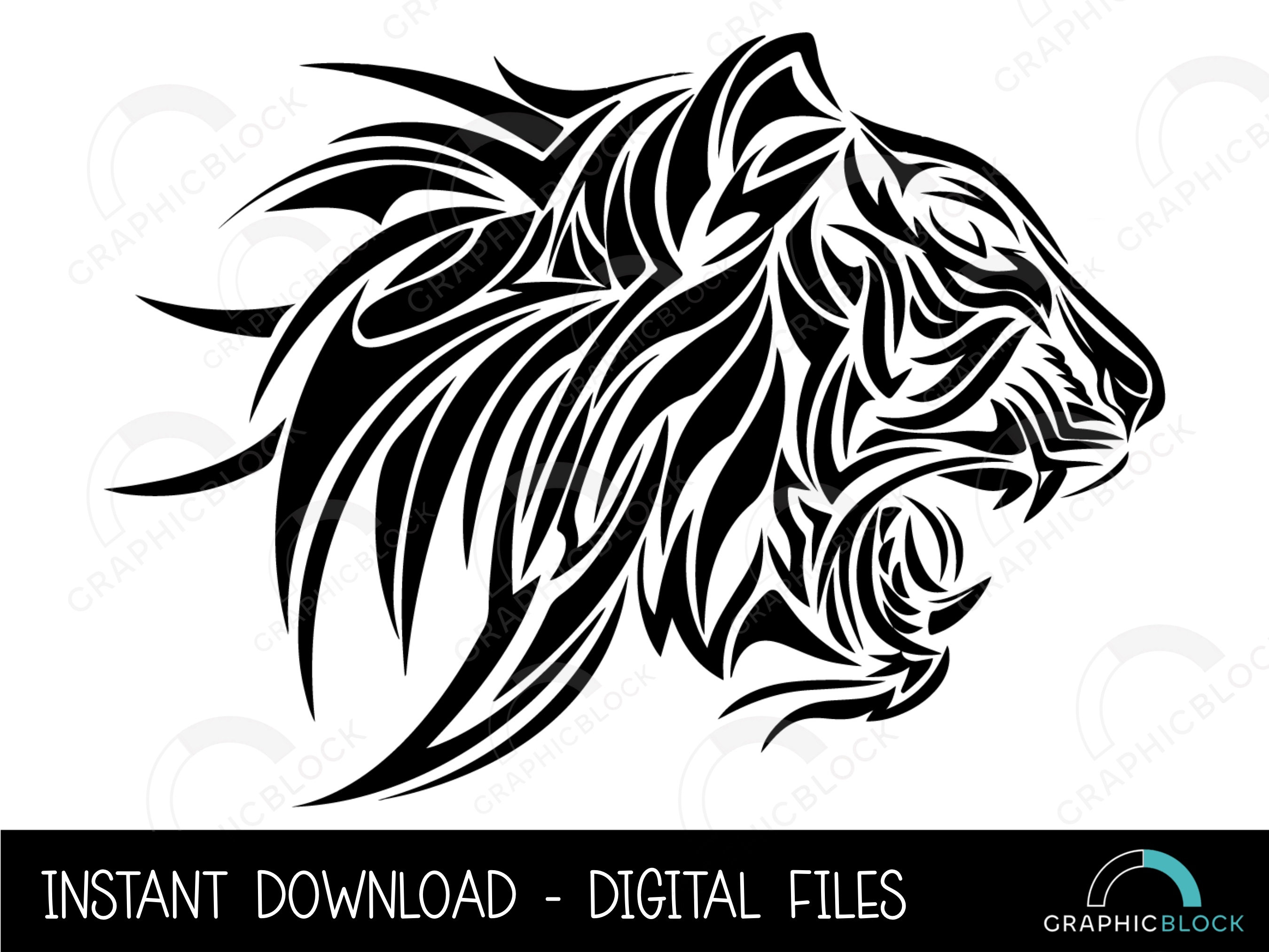 Tiger Head Silhouette Vector Art PNG Images  Free Download On Pngtree