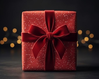 Red and White Wrapping Paper, Holiday Wrapping, Elegant Gift Wrap, Premium Christmas Gift Wrap, Gift Wrapping Paper Sheets and Rolls