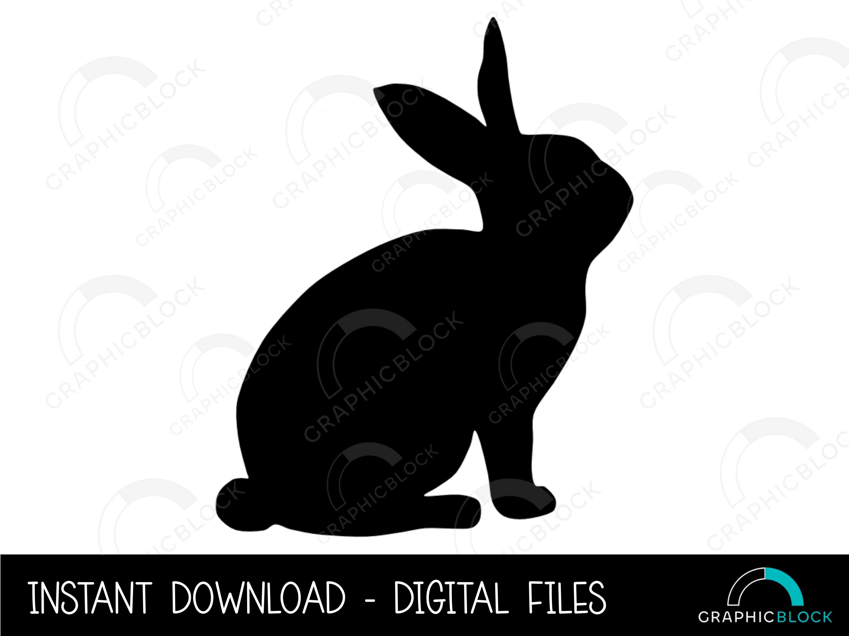 Bunny Silhouette Outline