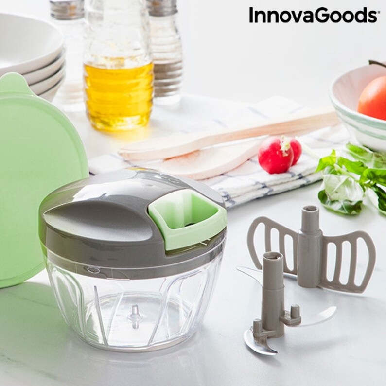 Manual Mini Food Chopper With Pull Cord Spinop Innovagoods Etsy UK