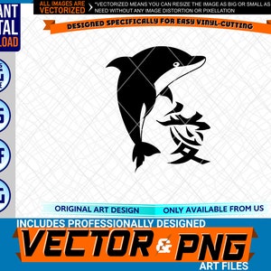 Dolphin Symbol Logo Grafisch Ontwerp Element . SVG . EPS. PNG . Pdf Clipart Vector Cricut Vinyl Cut Cutting Art File