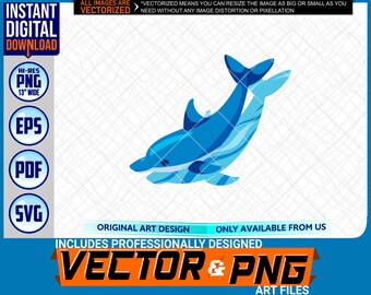 Dolphin Shadow Printable Full Color Logo Graphic Design Element .SVG .EPS .PNG .Pdf Clipart Vector Art File