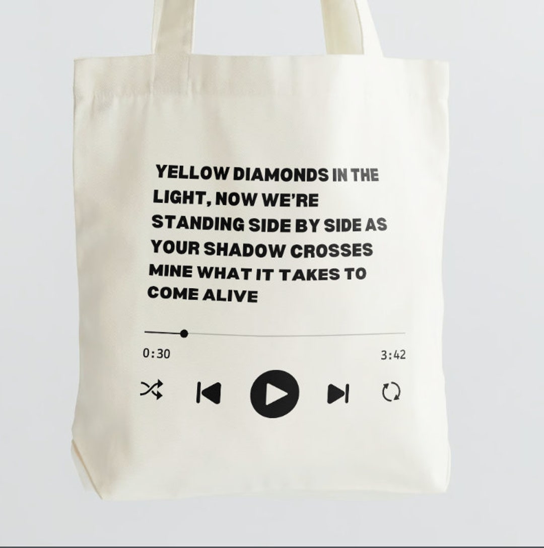 Spotify Song Lyrics Karaoke Tote Bag W/ Zipper recycled & Etsy