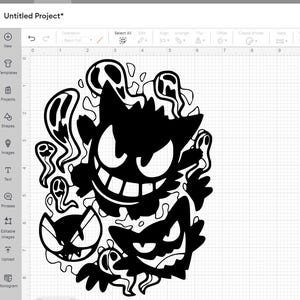 Pokemon Gengar Evolution SVG | Gengar SVG | Pokemon SVG | Digital svg File | Pokémon Fan Art | Instant Download Gengar | Haunter | Gastly image 2