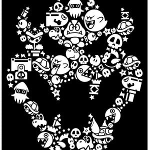 Bowser Mosaic | Download digital | Download instantâneo | Super Mario Bro | Nintendo | Arquivo de corte Cricut | SVG | PNG