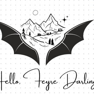 ACOTAR Rhysand Bat Boys SVG: Feyre Darling Cricut-filer (digital nedladdning) bild 1