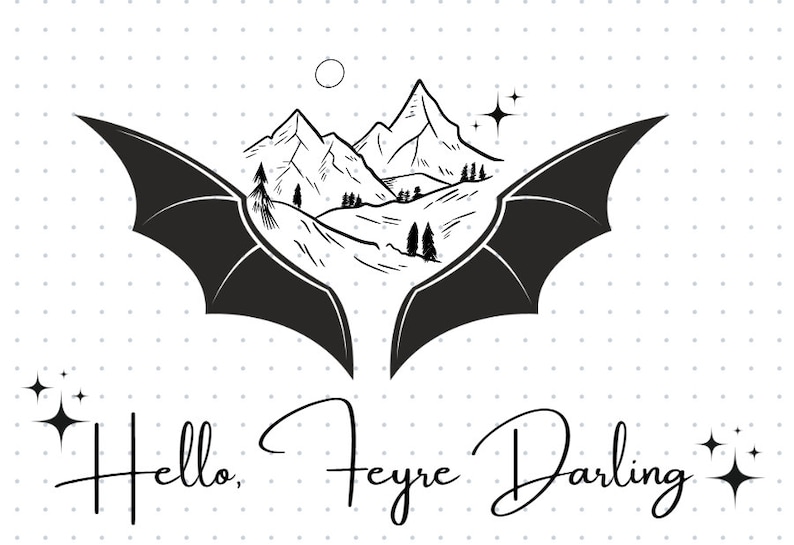 ACOTAR Rhysand Bat Boys SVG: Feyre Darling Cricut-filer (digital nedladdning) bild 1