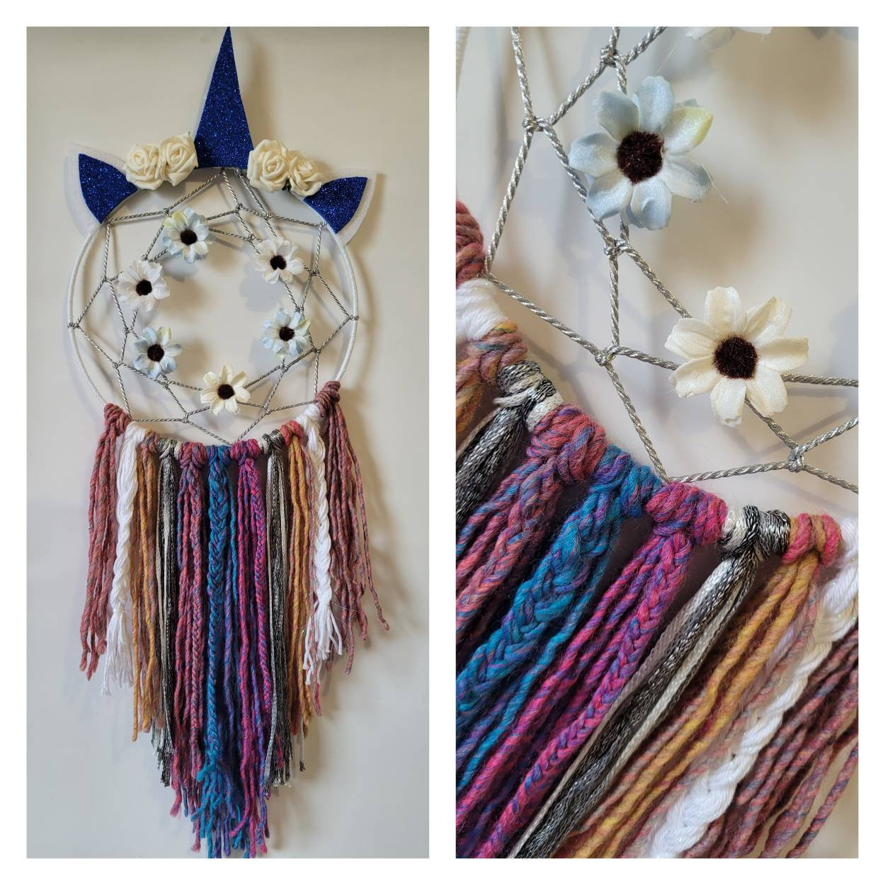 Attrape-Rêves Licorne | Unicorn Dreamcatcher Handmade 20cm