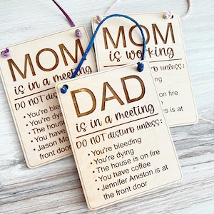 Customizable DO NOT Disturb Unless... Door Knob Hanging Sign