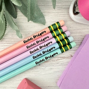 Personalized Pencils for Back to School, Teacher Appreciation Gift, Engraved #2 Pencils